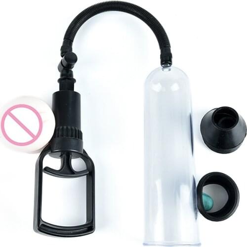 Male Peins enlarger Enhancer Sleeve Device Penis Pump Vacuum Penis Enlargement Extender Hands Operator Adult Sex Product for Men