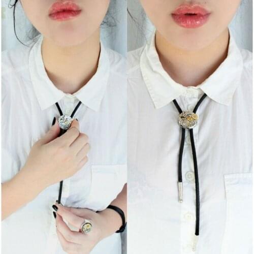 Vintage Watch Movement Bolo Ties Western Cowboy Rodeo Dance Bola Tie Handmade Steampunk Accessories