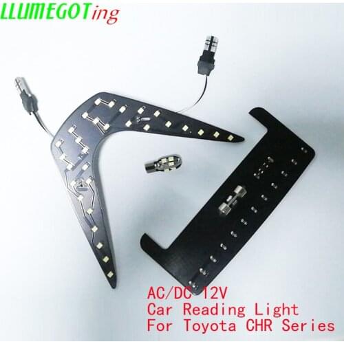 High Bright 6000K White 3pcs/set 12V SMD2835 Car Auto Interior Map Dome LED Reading Light Lamp For Toyota CHR Series