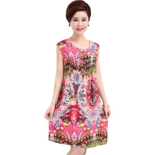 Nightdress summer cotton ladies nightdress large size middle-aged and elderly mothers wear home clothes casual loose bathrobe