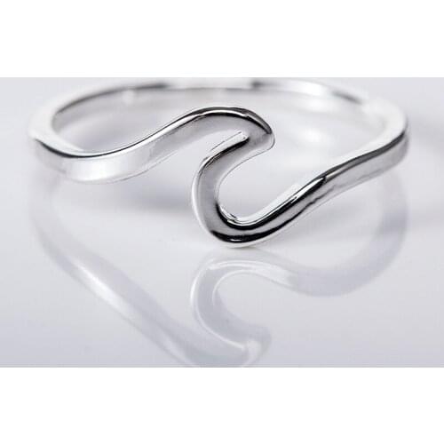 USTAR Simple Geometric Alloy Wave Midi Finger Rings for Women Fashion Jewelry gold rings female Bague Mujer Accessories