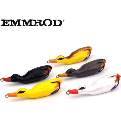 1pcs NEW EMMROD Soft Plastic 3D Ducks Fake Bait Simulation 5 Bright Colors Isca Artificial Bait Wobber Fishing Lure