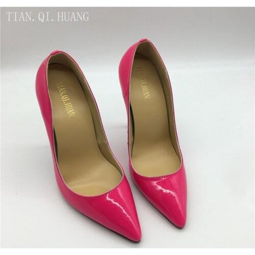 2018 Fashion Woman Pumps Shoes High Heels Womens Shoes High Heels Wedding Shoes Genuine Leather Pumps pink Shoes Heels