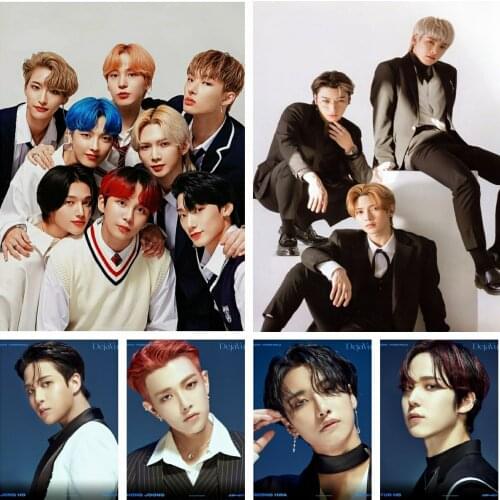 5D DIY Square/Round Diamond Art Painting Ateez Members Kpop Posters Cross Stitch Diamond Embroidery Pattern Rhinestone home deco