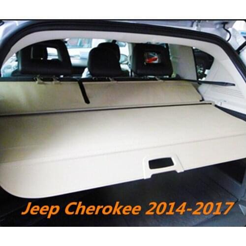 Car Rear Trunk Security Shield Cargo Cover For Jeep Cherokee 2014.2015.2016.2017 High Qualit Auto Accessories