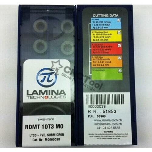 Free shipping 10pcs Lamina RDMT10T3MO LT30 cutter cutting tool for CNC