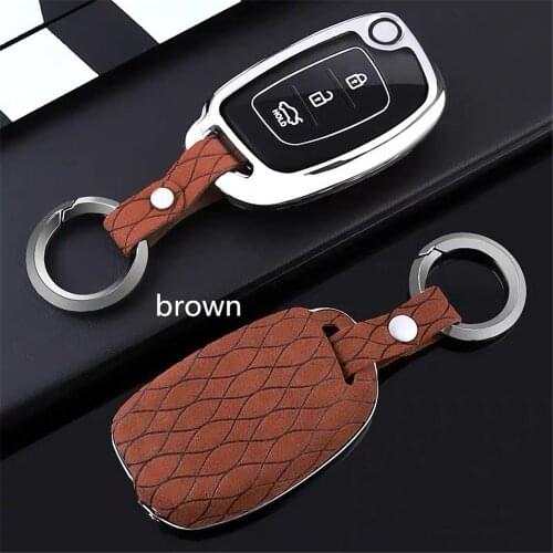 Car Key Case Keychain Cover Galvanized Alloy For Hyundai I10 I20 IX25 IX35 IX45 Elantra Accent Car Styling