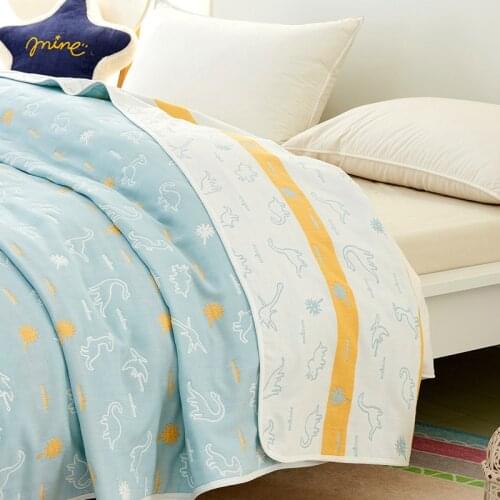 6 Layers Cotton Guaze Blanket Air Conditioning Summer Blankets For Beds Office Travel Sofa Towel Quilt Soft Blanket Bedspread