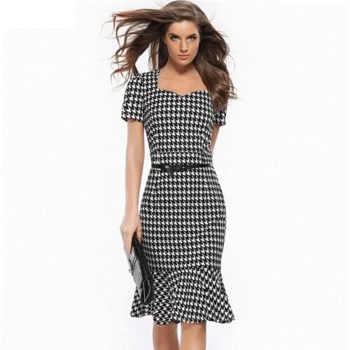 Модные платья в клетку Hooyi China At AliExpress