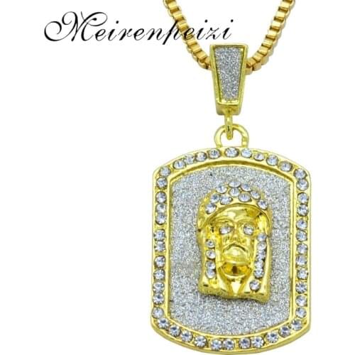 Hot hip hop love Jesus army pendant head necklace luxury gold jewelry gift