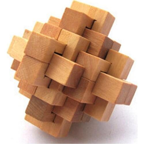 Luban Lock Twenty-four 24 Blocks Wooden Intelligence Educational Toys Creative Gift For Kids Children Students Boys Girls