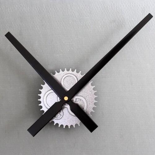 Metallic retro gear wall clock movement DIY clock creative bracket clock Mute scanning wall clock