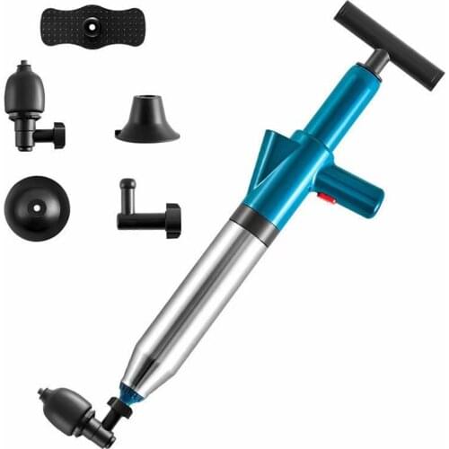 Pipe Plunger Drain Clog Remover Multi-Function High Pressure Plunger Opener Pump For Toilets Bathroom Shower Sink Floor Drain