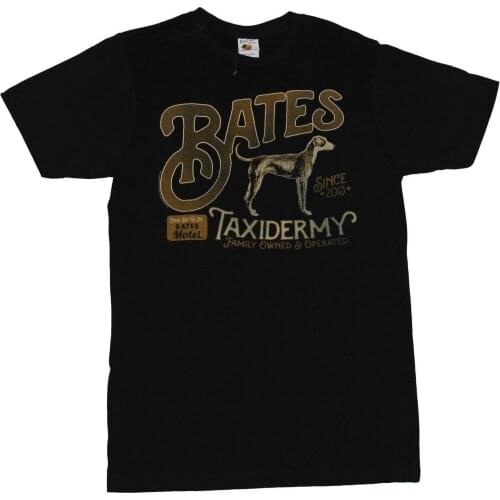Bates Motel Mens T-Shirt - Bates Taxidermy Dog Logo Image