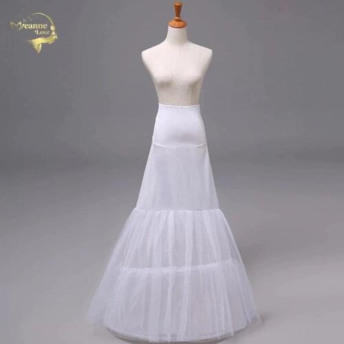 Cheap Mermaid Wedding Petticoats Vintage Bridal Underskirt Crinolines Petticoats for Mermaid Wedding Dresses Jupon Free Shipping