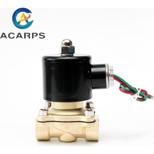 1/2" Normally Closed Brass Solenoid Valve Electric Solenoid Valve 220V For Water Oil Gas