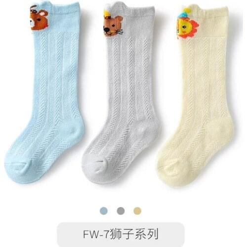 3Pairs Baby Socks for Girls Lovely Cotton Knee Toddler Socks Animal Infant Soft Newborn Baby Boy Clothes Accessries for 0-3Y
