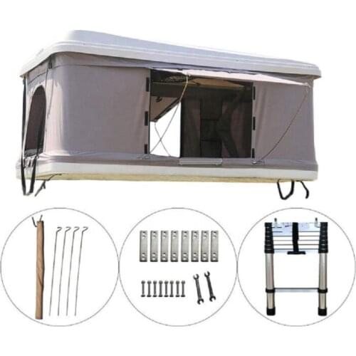 Outdoor Living Space Hard Shell Car Roof Top Tent Folding Cabins for 2 peple SUV cars With free gifts