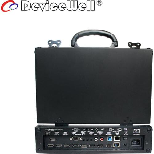 DeviceWell HDS9105C Portable Video switcher with 11.6 inch monitor 4 1 DP Inputs 1080P for Live Stream Broadcasts Youtube