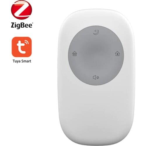 Tuya Smart Zigbee Remote Control with Arm ,Home Arm, Disarm, SOS Panic Button 4 Functions Remote Key