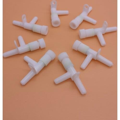 5pcs 4mm White Aquarium Air Regulator Flow Tube Pipe Divider Valve Adjustable Oxygen Pump Tank Volume Control Valve Check Valve