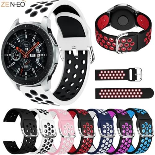 22mm Wristbands For Samsung Galaxy Watch 46mm Gear S3 Classic/Frontier Galaxy Watch 3 45mm Silicone Bracelet For Huawei GT Strap