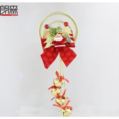 Christmas ornaments Santa Claus Christmas bell Christmas gift package Christmas bell Christmas tree scene with gifts