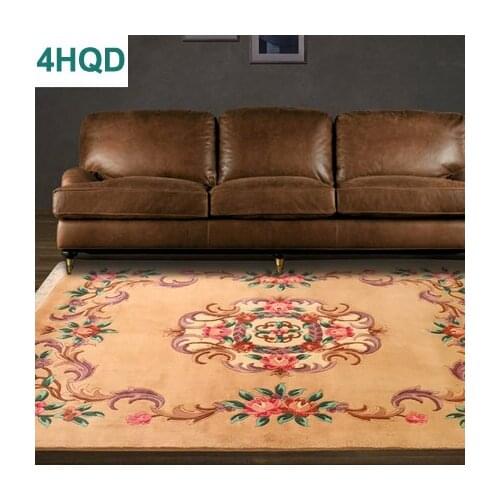 Hand-Knotted Wool Carpet Living Room Coffee Table Bedroom Large Carpet Three-Dimensional Carved Hand-Knotted