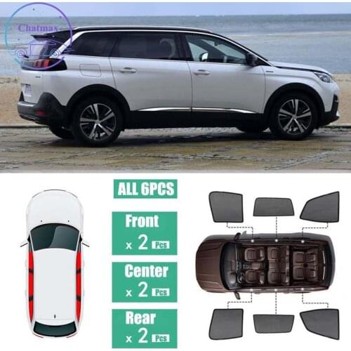 For Peugeot 5008 2017-2018 Window Sunshade UV Protection Ray Blocking Mesh Laser Block Black Net Yarn