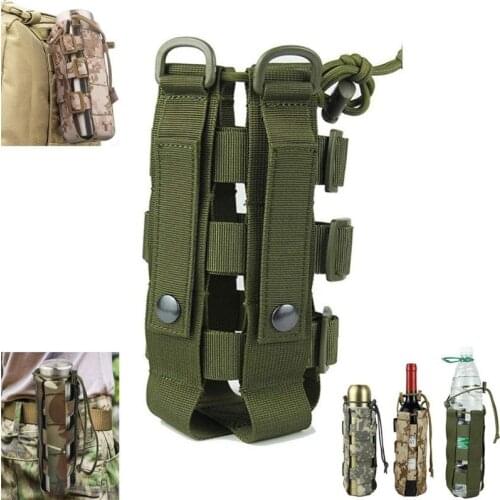 MOLLE tactical bottle bag, adjustable outdoor sports bottle holder