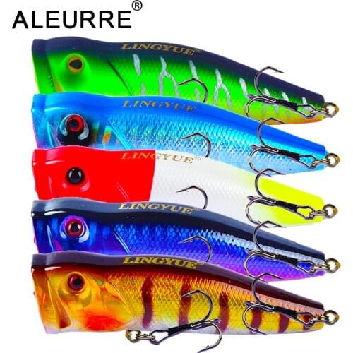 Topwater Popper Fishing Lure 65mm 10.5g Crankbaits Isca Artificial Hard Bait Fly Fishing Wobblers pesca