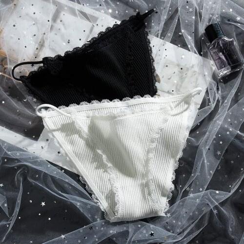 Unmarked panties women pure cotton sexy lace large yards low waist young women bewildered T-shirt breathable triangle pants