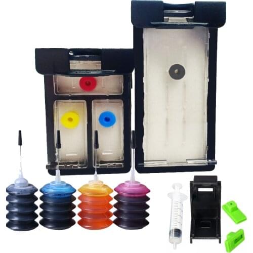 Vilaxh For HP46 Refillable Ink Cartridge Replacement For HP 46xl 46 Xl DeskJet 2020hc 2025hc 2520hc 2029 2529 4729 printer