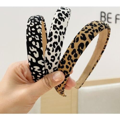 Retro Leopard Headband For Women Simple Cows Spots Hair Hoop Zebra Hairbands Turban Fashion Daily Street Hair Accessories