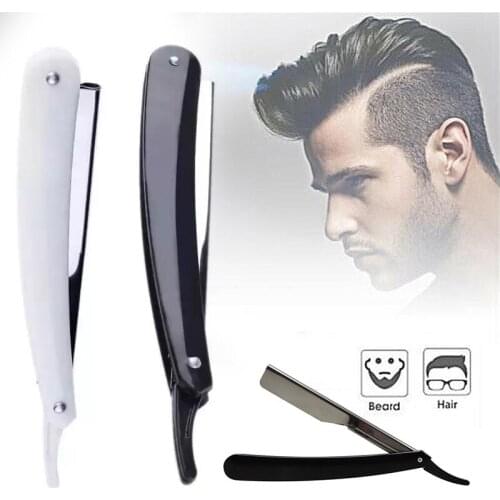 1pc Straight Edge Razors Stainless Steel Straight Razor Pro Men Folding Shaving Knife Manual Beard Shaver Barber Shaver Tool