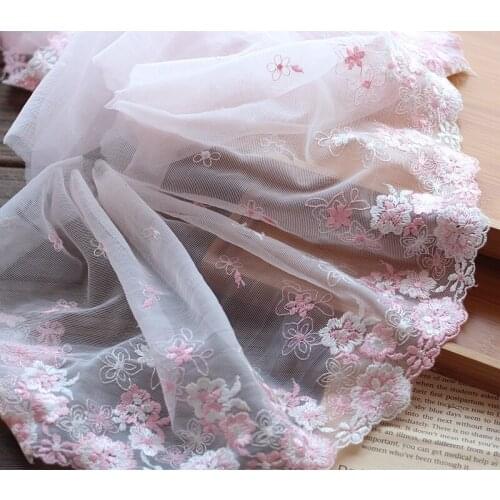 10Yards= 900cm Diy Craft Mesh Embroidery Lace Trim Floral Fashion Tulle Laces Fabric Sewing Ribbon Clothing Accessories
