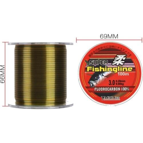 100/200/300/500M Nylon Fishing Line Coated Monofilament Leader Line Super Strong Fishing Wire Mainline Accessories Fish
