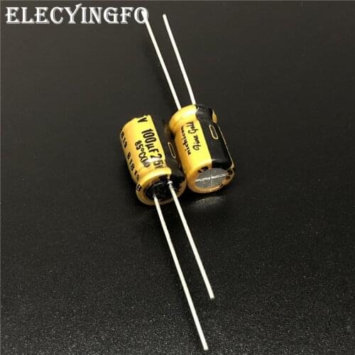 5pcs/50pcs 100uF 25V NICHICON FG(Fine Gold) 8x11.5mm 25V100uF MUSE Top Grade Audio Capacitor