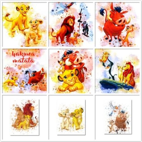 Diamond Painting Disney Lion King 5D DIY Poster Childrens Room Wall Art Mosaic Cross Stitch Kits Diamond Embroidery Home Decor