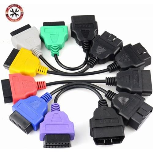 2021 New Arrival 6 Color Diagnostic Cables Leads for ABS Airbag obd2 scanner Diagnostic cable for F-iat ECU Scan tool