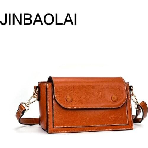 JINBAOLAI Womens Leather Bags 2020 Fashion Fashion Broadband Leather Square Sling Bag Shoulder Womens Leather Messenger Bag