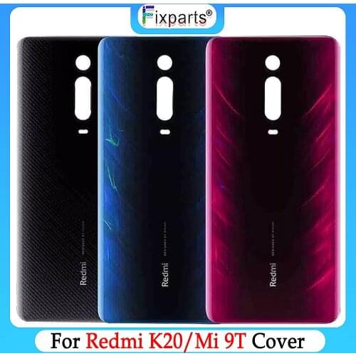 For Redmi K20 Battery Cover Back Glass Panel Rear Door Case For Xiaomi 9T Back Cover With Adhesive K20 Battery Cover