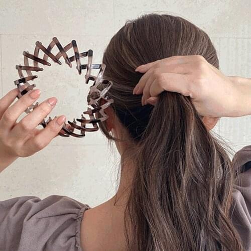 Fashion Women Ponytail Bun Hair Styling Hair Claw Hair Coil Buckle Hair Clip Accessories Female Headwear BH