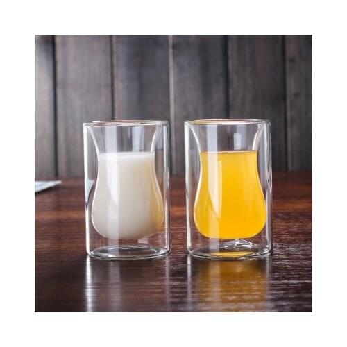 Set of 4 Double Walled Glass wine glasses Coffee Cups 150ml Whiskey Drinkware Latte Cappuccino Tea Beer Wine Mugs