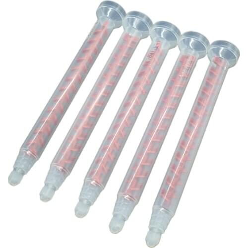 5 piece Adhesive Dynamic Mixing Nozzle Two Component Glue Adhesives Mixing Nozzle AB Glue Quick Mixer RM12-26 Round Mixed Tube