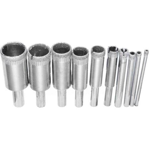 10Pcs New Glass Drill Bit Drill Hole Saw Core Drill Diamond Drill 3-18mm Glass For Tiles Granite Mayitr