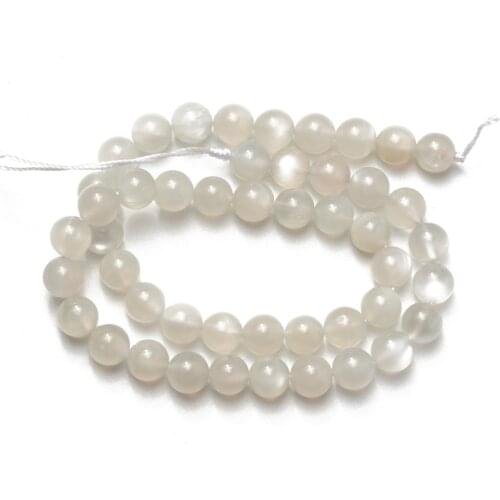 Wholesale Natural Moon Stone Beads Round Loose Beads 6mm 8mm 10mm DIY Making Bracelet Necklace Jewelry Accessories