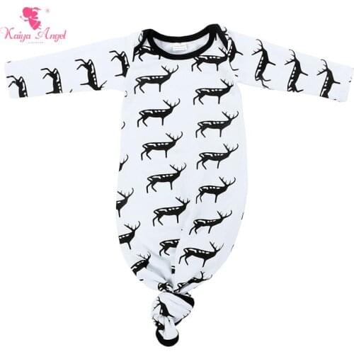 Kaiya Angel Factory wholesale Baby Gown Sleeping Bag 0-24M Christmas Floral Long Sleeve Newborn Coming Home Sleepwear Clothes