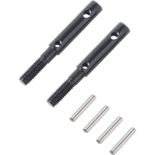 2 Pcs Hard Steel Front Rear Portal Stub Axle Drive Shaft for RC Crawler AXAIL SCX10 III AXI03007 Capra 1.9 UTB