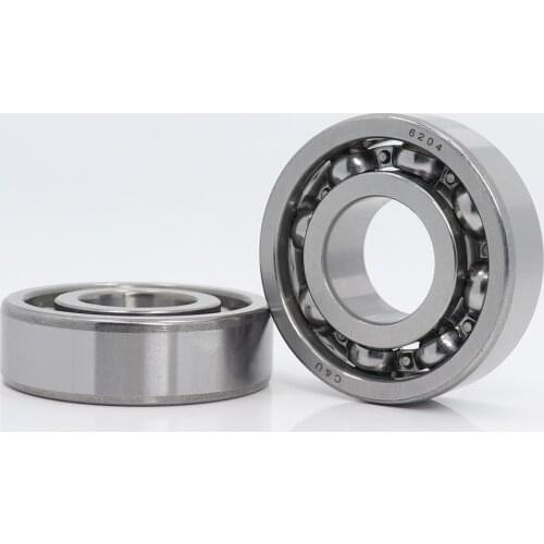 6204 Bearing 20*47*14 mm ABEC-3 P6 2PCS For Motorcycles Engine Crankshaft 6204 OPEN Ball Bearings Without Grease